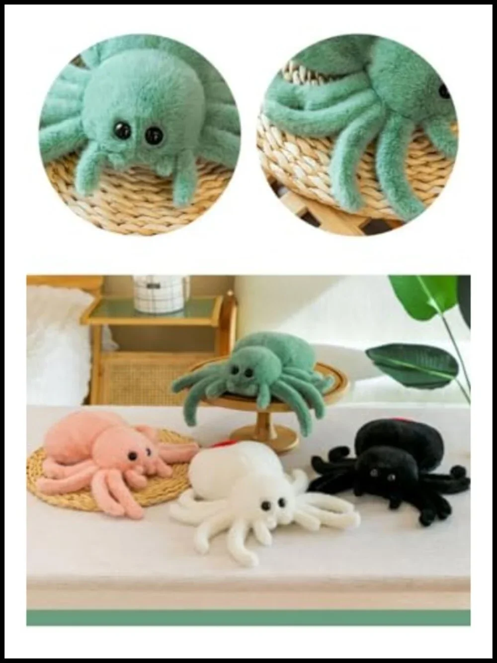 Cute Kawaii Spider Stuffed Animal Toy 10 Inch Soft Plush Halloween Gift